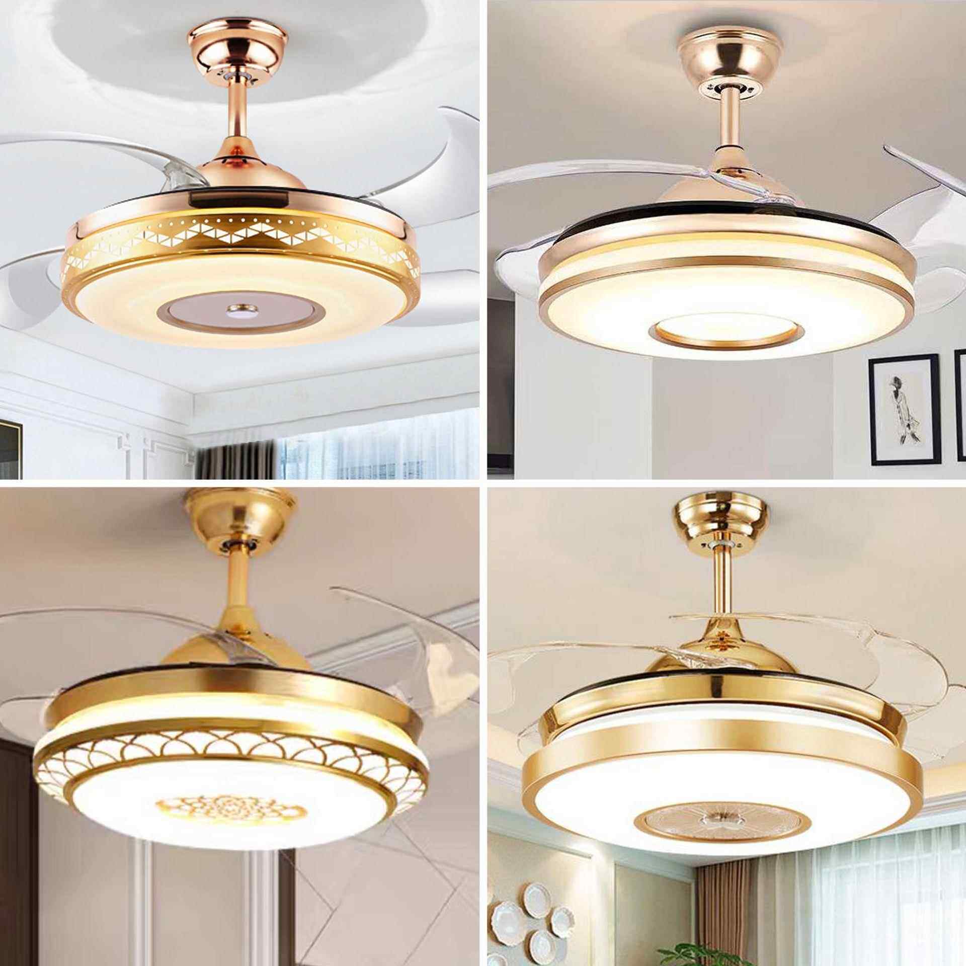 客餐厅吊约扇灯简现代MSB电扇灯具全光谱山隐形风扇厅灯中灯具