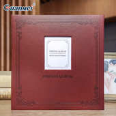 自色相册式 复古创意手工18广粘黑纪念美簿diy相册覆膜皮质寸影集