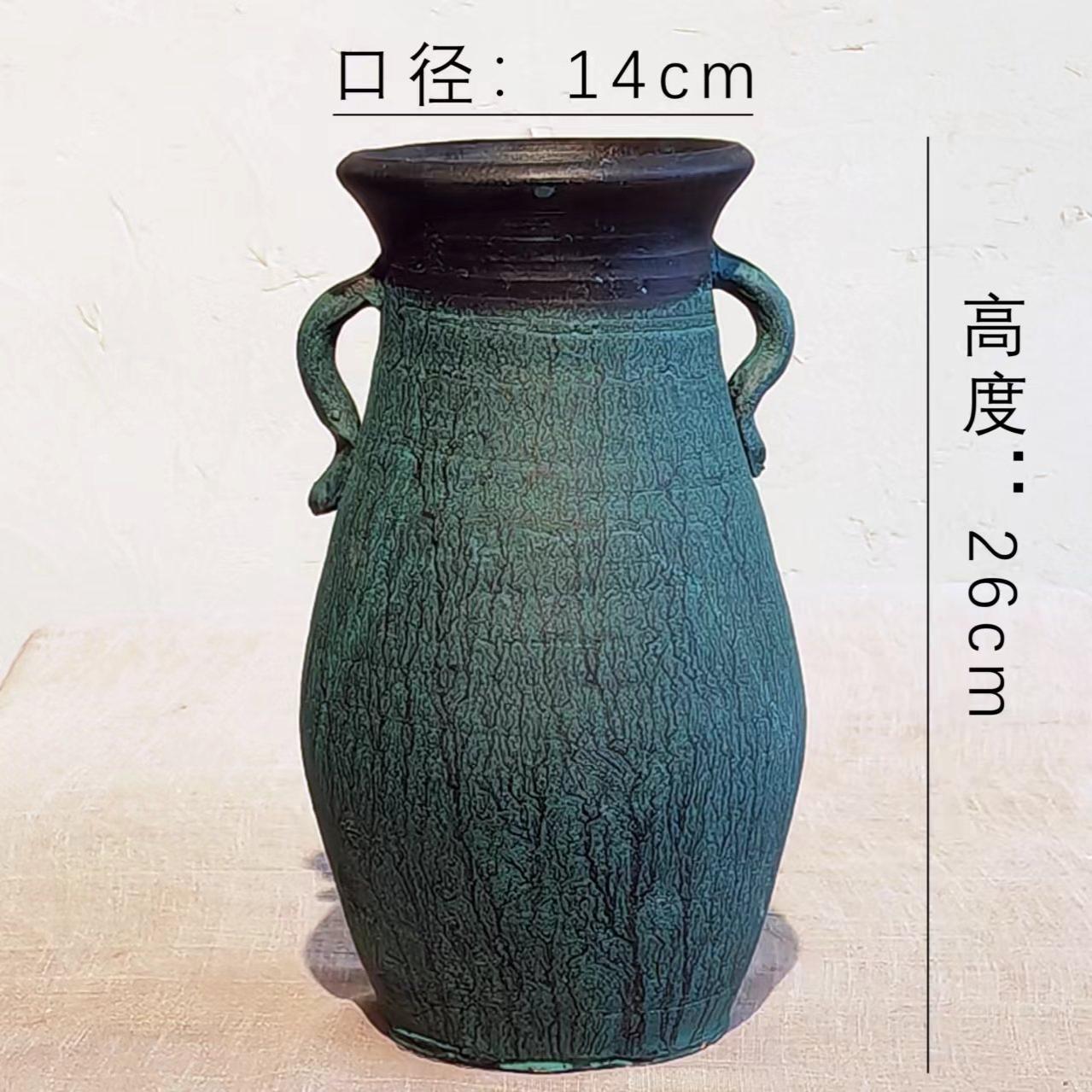 大花瓶摆件客厅落地高款新款装饰品花盆法式入户培植加厚众家居民