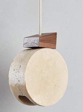 式复古法小吊灯床头吊线木59645奶油风主关卧室玄过道原氛围感灯