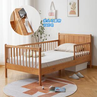 北美樱桃木婴儿床矮实木床儿童床黑胡桃木女儿床小户型