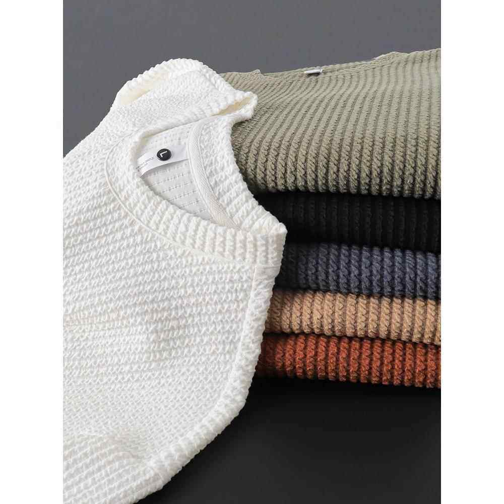 肌理感美式白色长袖T恤男打底衫圆领秋季宽松纯色卫衣0120k,男装,T恤,淘宝优惠券,粉丝福利购,淘宝优惠卷