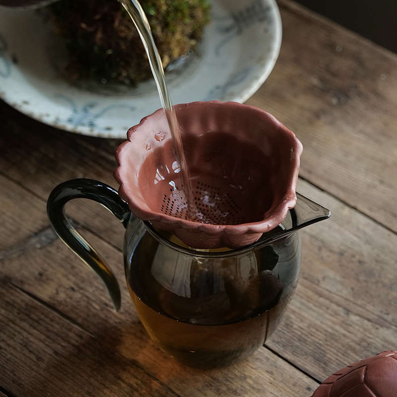 长寿龟茶漏套装 紫砂过滤全瓷一体茶叶过滤器茶隔 功夫茶道配件