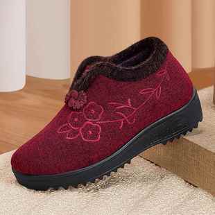 高档老北京布鞋 奶奶中老年人暖老绒 女冬加20保2棉4妈妈加厚秋新款