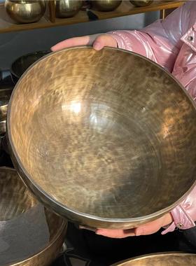 高档泊尔手纯工铜佛音碗钵SPA音疗尼钵颂钵瑜伽家居高档摆件钵盂