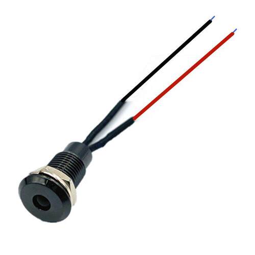 开孔8mm金属LED指示灯 氧化镀黑小型设备面板信号灯3V5V6V12V24V