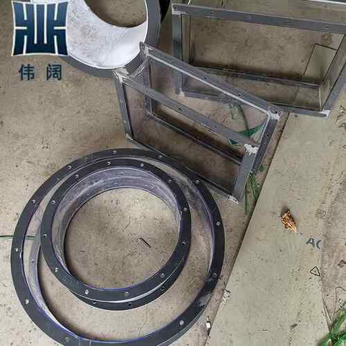 绿色PV254C软连接DN50mm2V防腐风机进风口PC软接头耐高温变径软连