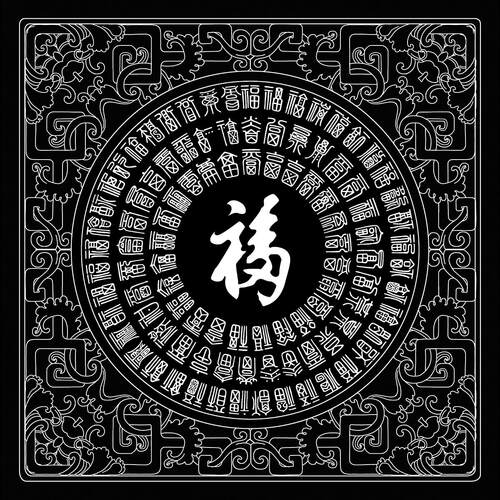 5ZV7批发百福图描金画稿挂画 静心减压唐卡描金涂色DIY手绘填色装