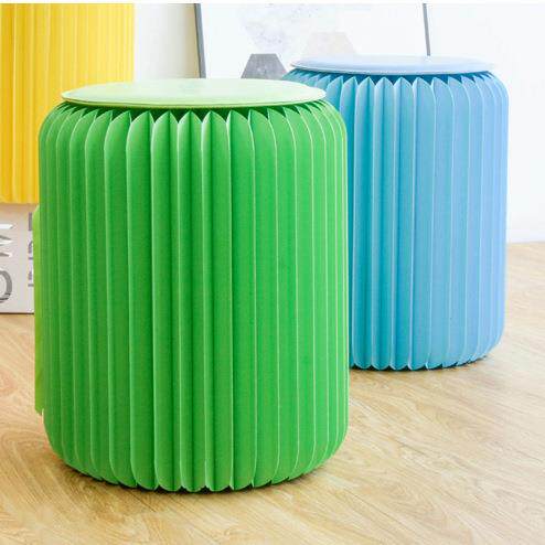 十八纸折叠矮凳创意纸凳圆凳小户型凳子设计师客厅家具时尚彩色凳