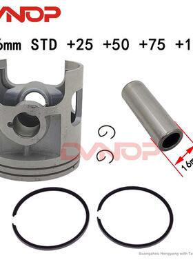 摩托车活塞+环Dt175 Std +25 +50 +75 +100 66mm 66.25mm 67mm