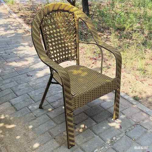 加固中老年藤编子庭高院阳台户椅LXL外靠加背藤椅扶手客厅椅子厚u