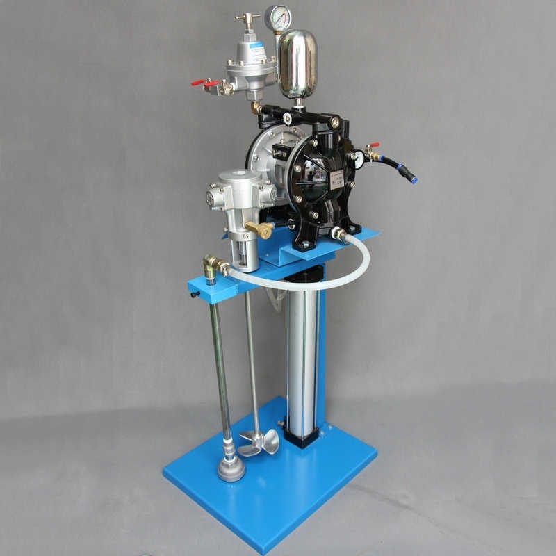 A-20自动升降搅拌隔膜泵 气动双隔膜泵涂料搅拌运输泵浦