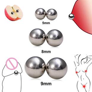 2Pcs Fake Piercing Strong Magnetic Nipple Rings Orb Sex Toys