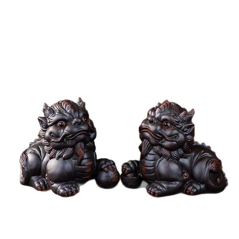 手工紫陶貔貅茶宠可养金蟾陶瓷家居摆件茶玩茶桌茶台装饰茶具配件