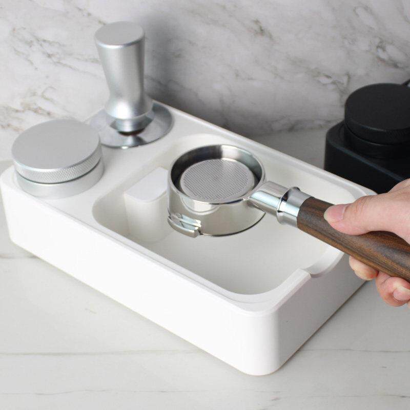 多功能底座咖啡布粉器敲渣桶压粉器底座咖啡机配件器具收纳工具