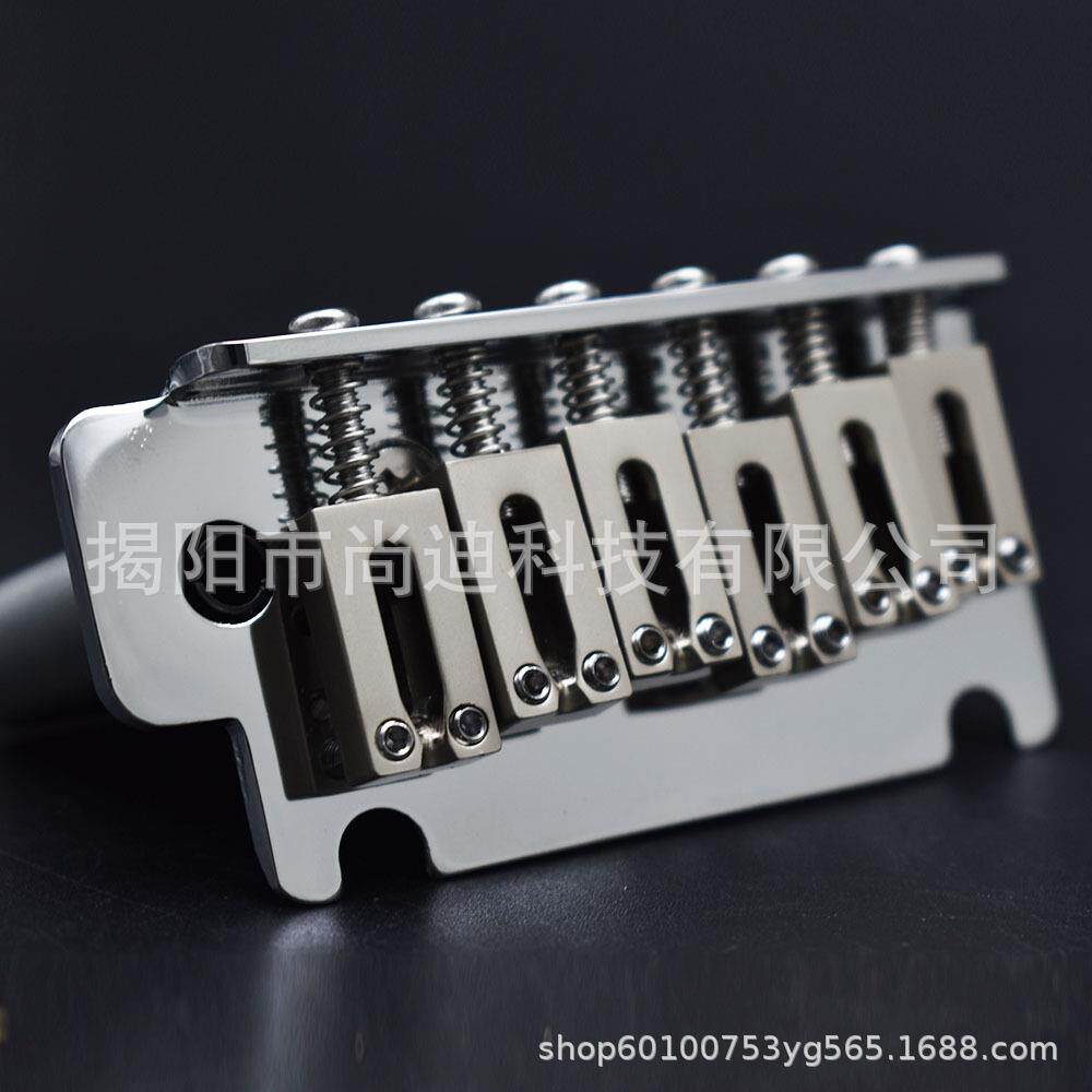 小双摇琴桥座1.0弦距锌合金电吉他6底1247弦平头单摇后穿弦螺丝5