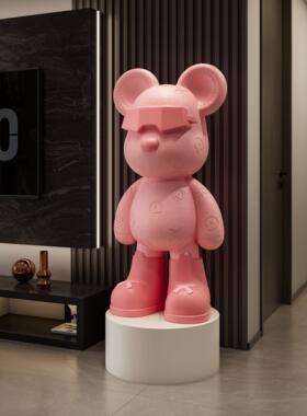 存钱罐摆件北欧轻奢高级感暴力熊落地新房客厅电视柜装饰