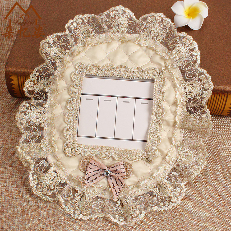 防尘罩保护套蕾丝刺绣开关开关套