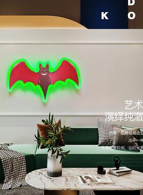 新款R意GB七彩氛蝙蝠壁灯性ABL—075设计师创艺术个卧室气氛拾围