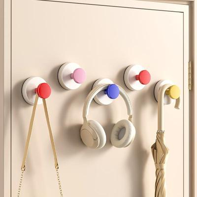 Behind-the-door suction hook with strong adhesive, no drilli