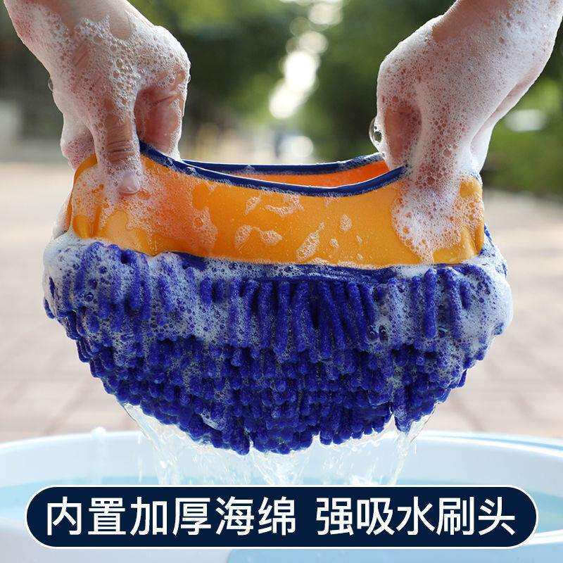 弯杆洗车拖把专用洗车刷子软毛不伤车漆专业除尘长柄高挡加厚通用