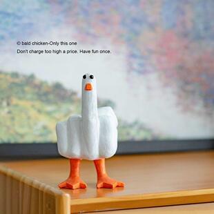 秃鸡!DuckYou!给朋友送一个中指鸭创意小礼物桌面装饰品摆件