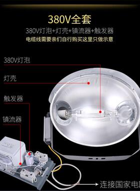 建筑之星塔吊灯2000w工地大灯大功率灯具金卤灯镝灯投光灯led吊灯