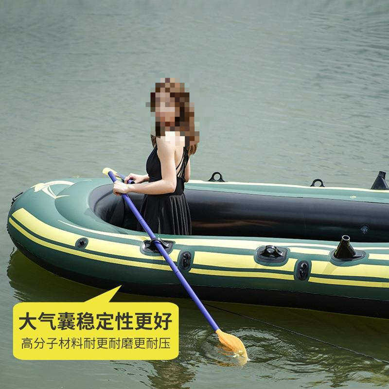 遮阳防晒充气船加厚海钓橡皮艇加厚钓鱼船2-5人气垫船漂流皮划艇