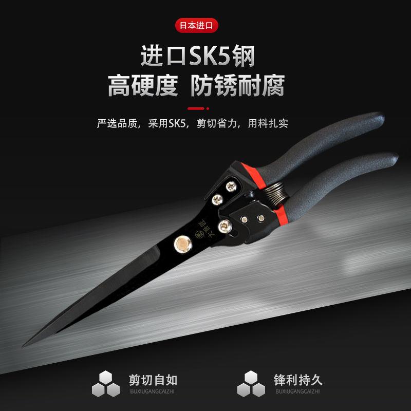 新款高端进口SK-5钢大号弹簧剪刀家用专业剃绵羊毛兔毛羊毛剪手工图片