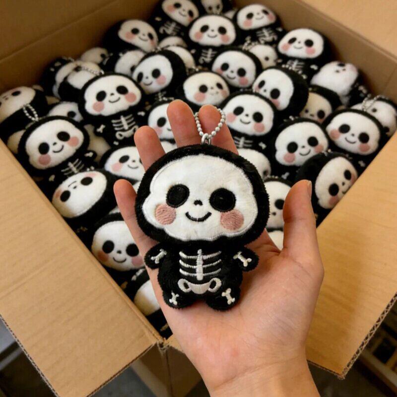 白日提灯鬼宝宝骷髅毛绒挂件贺思慕迪丽热巴同款背包挂饰钥匙扣.图片