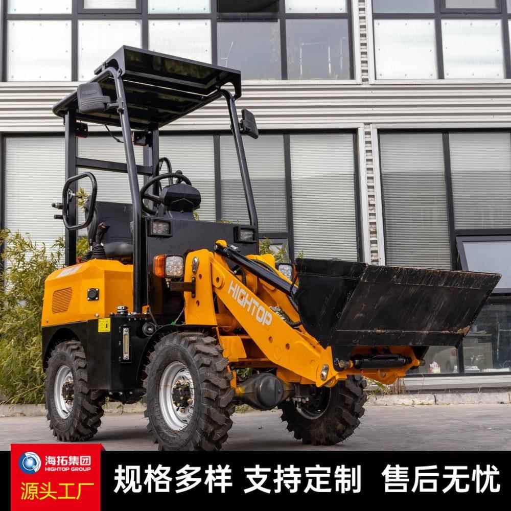 海拓出口美国HT06迷你电动装载机家用室内外装卸施工抓木用