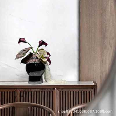 楼轻1166奢简约紫色花艺摆件样间售部板仿真花束花器合洽谈桌组装