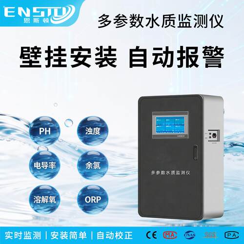 线上水质监测仪感测器检测ph计orp余氯溶解氧电导率监视器氨氮浊