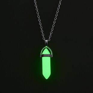 2Pcs/Set Luminous Hexagonal Column Heart Pendant Couple Magn