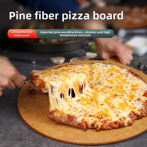 披萨店pizza托板圆形把手服务板10 12 13英寸披萨切割板比萨托盘