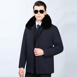 冬暖季中老年羽绒服爸爸装鹅绒胆休闲外套防寒2069-ZZ保男爷爷克