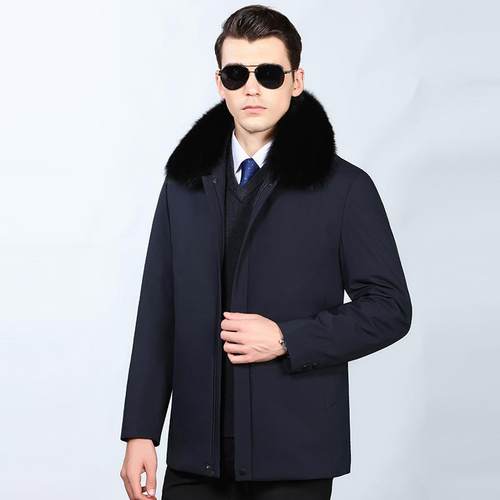 冬暖季中老年羽绒服爸爸装鹅绒胆休闲外套防寒2069-ZZ保男爷爷克