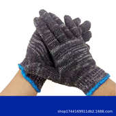 劳保手套工作耐磨工机修人白色耐防护纱线加厚防护作业棉纱手套