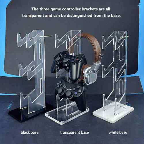 现货透明亚克力展示架3层游戏手柄支架耳机挂架ps4PS5控制器收纳