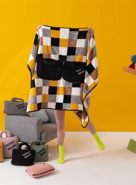 抱毯子两用午办睡毯子二合枕一车用枕头被M-240821公休室午靠枕车