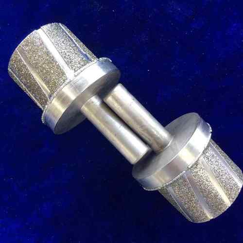 电镀EOZ木金石磨头抛光材用粗粒度刚磨头带螺纹排转屑用磨头