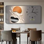 石运来转餐厅装 饰电画202XY8491995新款 子钟表挂钟用客厅万年历家