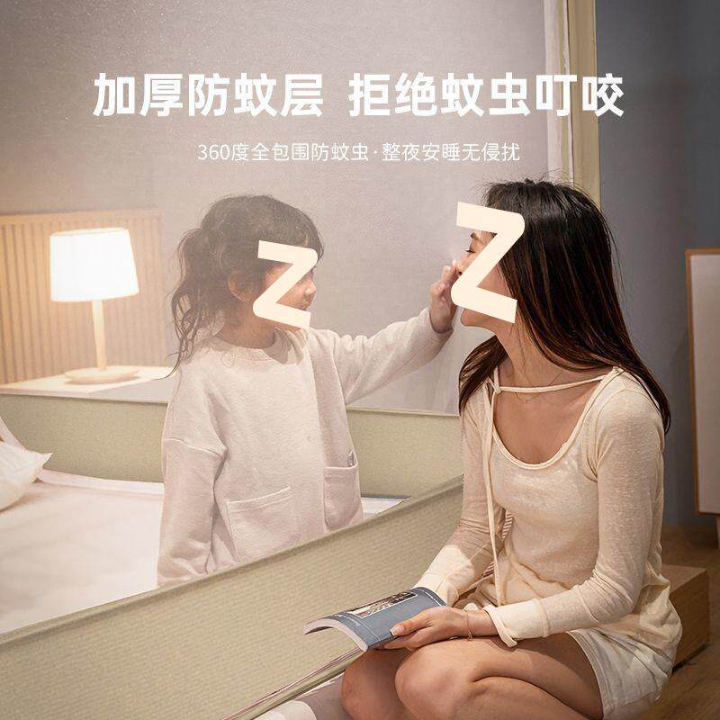 新中式漆蚊帐家用复烤铁架1.5支m1.8m床古风坐床三开门1厂家直供.