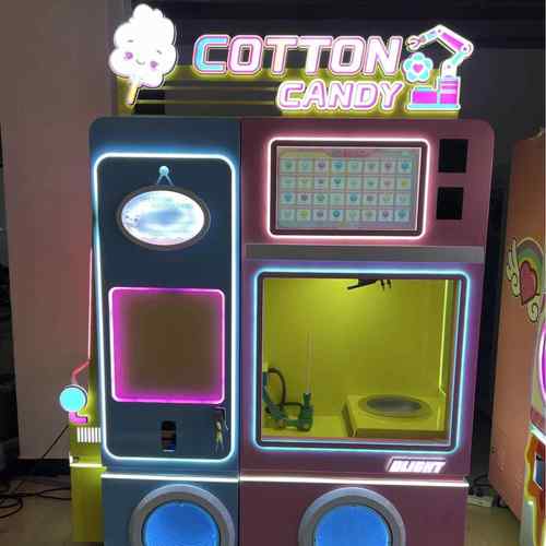 新款全自动棉花糖机欧式风格无人自助售卖机商场景区扫码