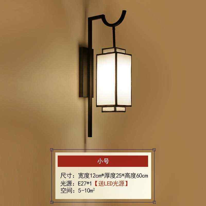 床头灯中式酒店新中式灯具灯过道客厅简约复古新走廊仿古卧室壁灯