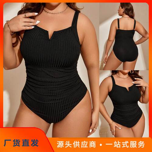 Large size swimsuit women's one-piece conservative belly