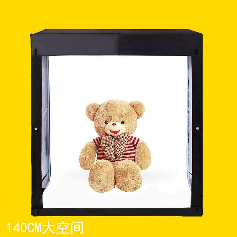 摄力派140cm大号LED摄影棚便携摄影器材套装柔光箱补光灯摄影灯泡