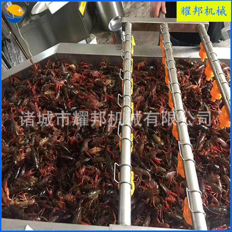 大型气泡小龙虾清洗机 龙虾清洗设备 全自动麻辣小龙虾加工生产线