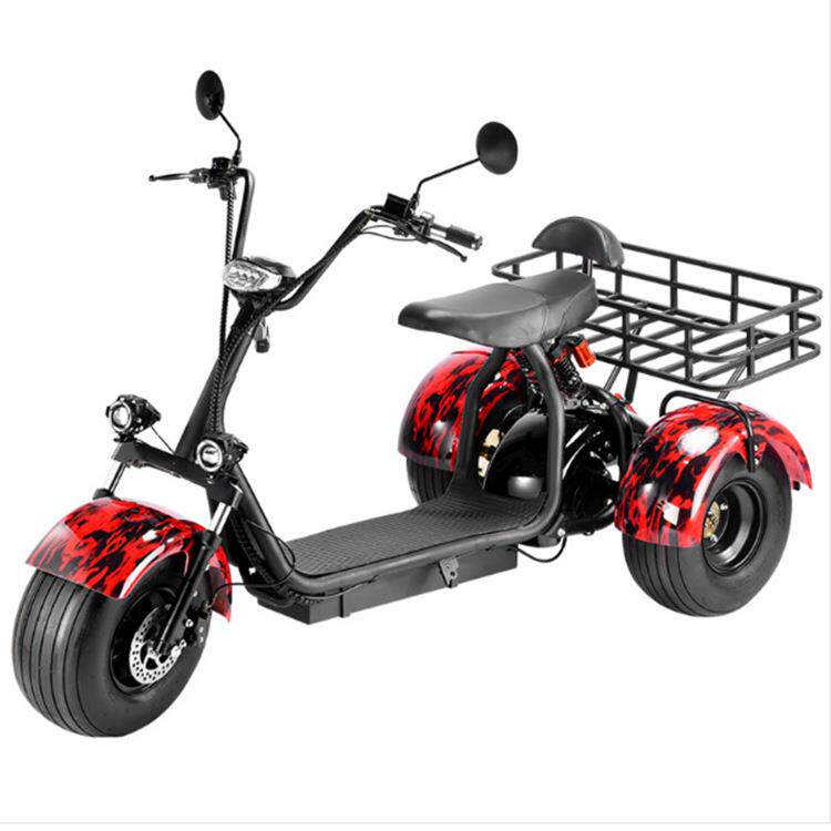欧洲EEC认证COC电动哈雷三轮车1500W60V越野宽胎厂家直销