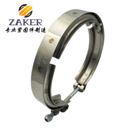 3896337康明斯发动机消声器增压器排气管V型卡箍东风商用车货车
